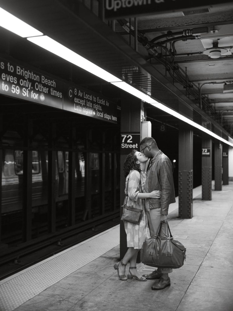 Engagement Photo in NYC Subway
