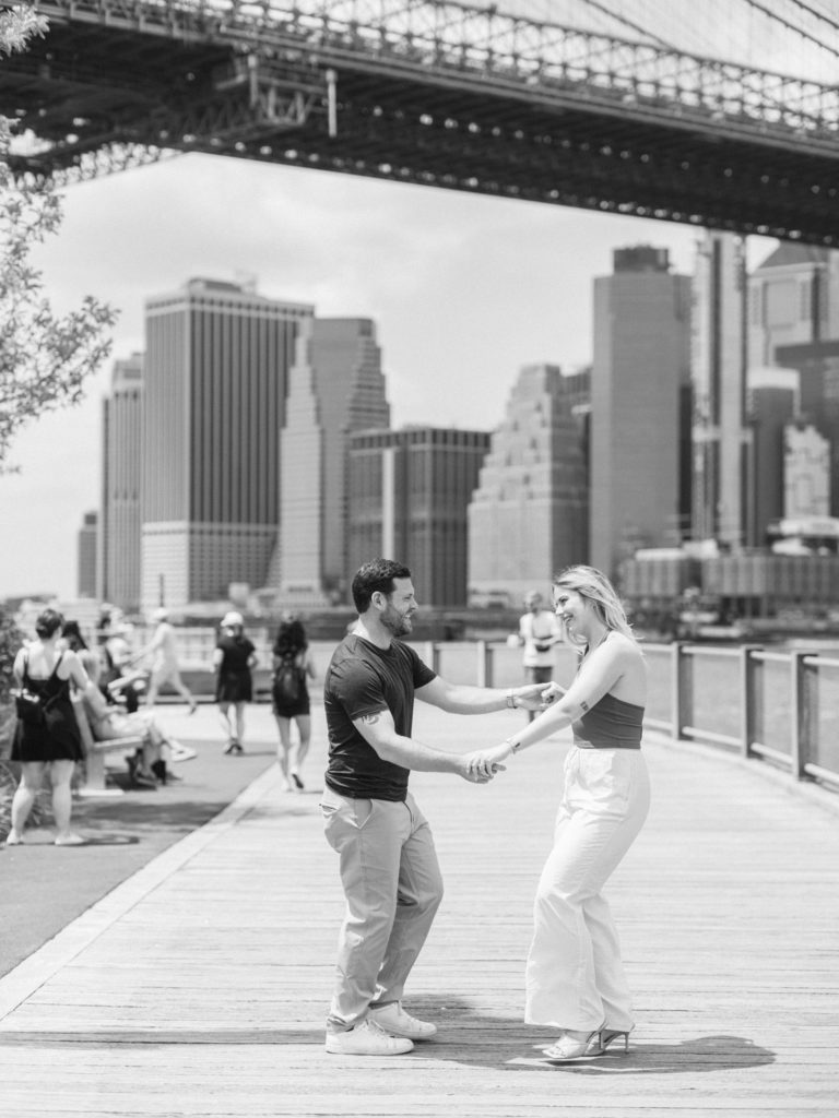 Brooklyn Bridge Park Engagement Photo