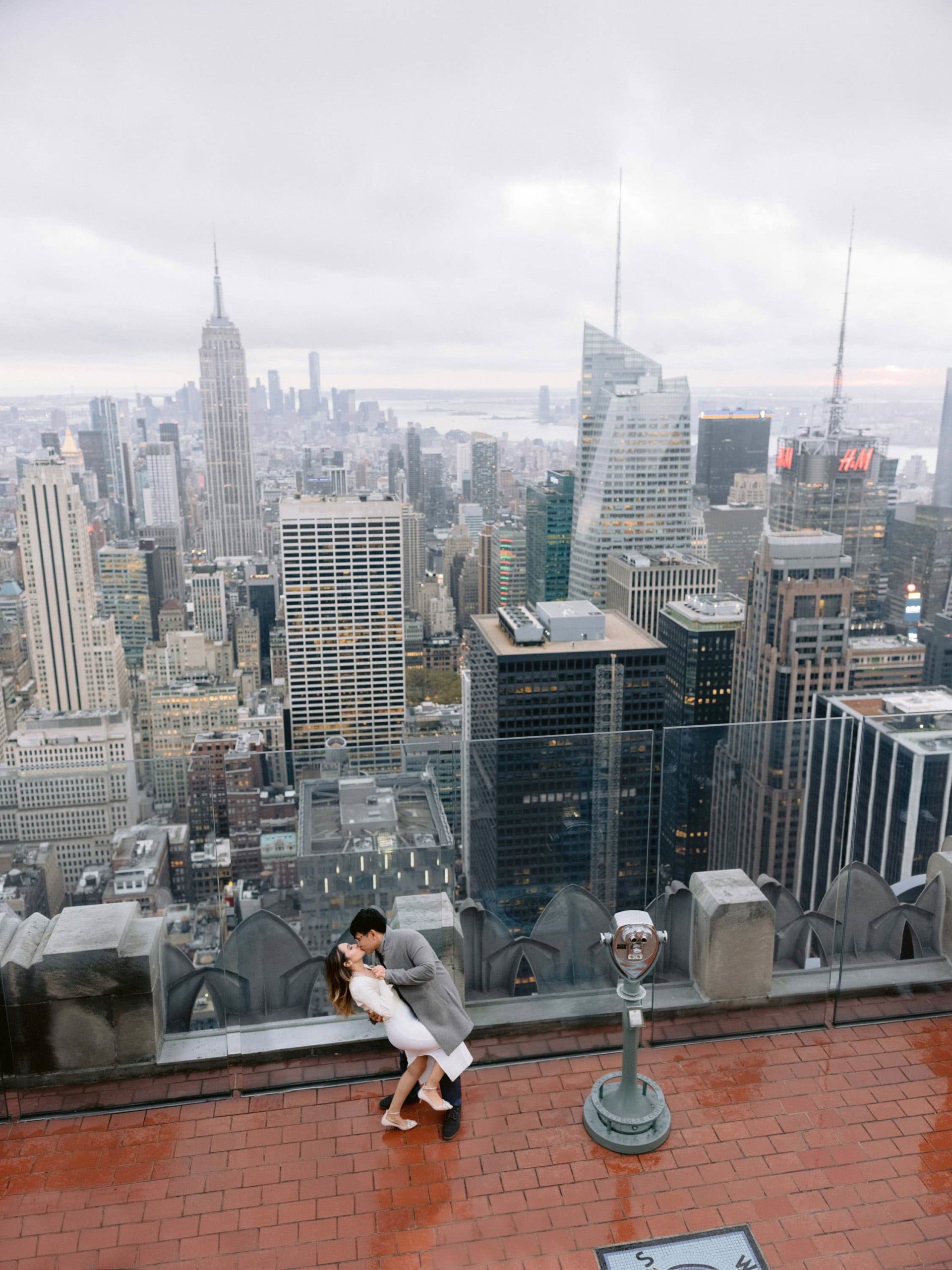 Top of the Rock engagement photos, NYC Engagement Photographer